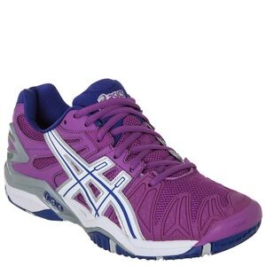 Asics Purple and White Tennis  Athletic Shoes with Gel Cushioning